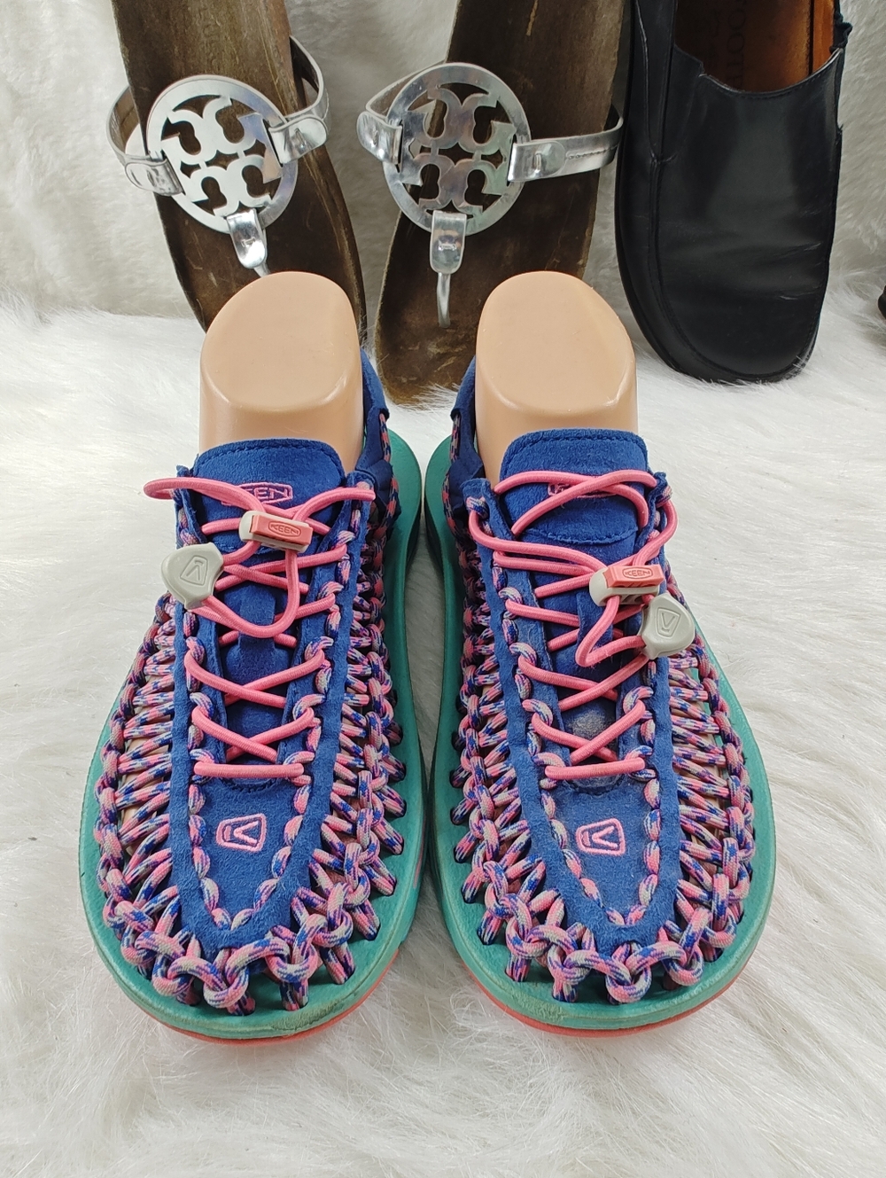 Keen UNEEK Multicolor Water Sandals Women Size 6.5 Braided Cord Comfort Outdoor - Picture 2 of 12